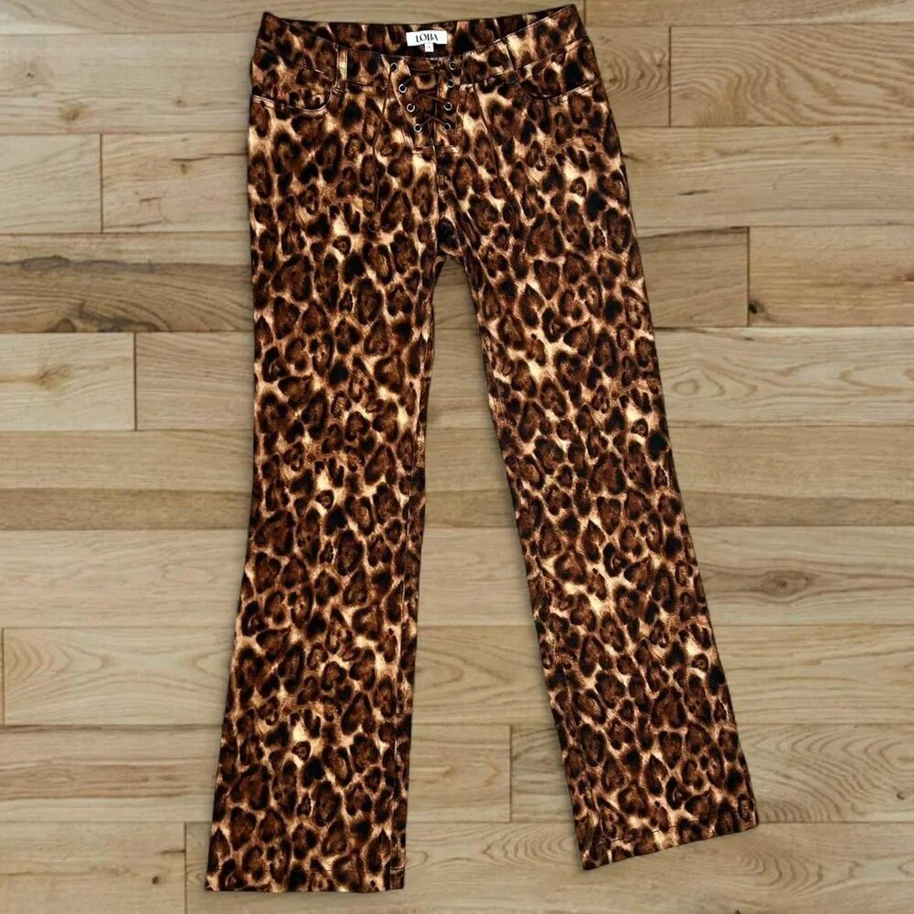 LOBA REVOLVE Zahara TWO PIECE SET leopard print low waisted pants & top🐆 - Picture 3 of 7